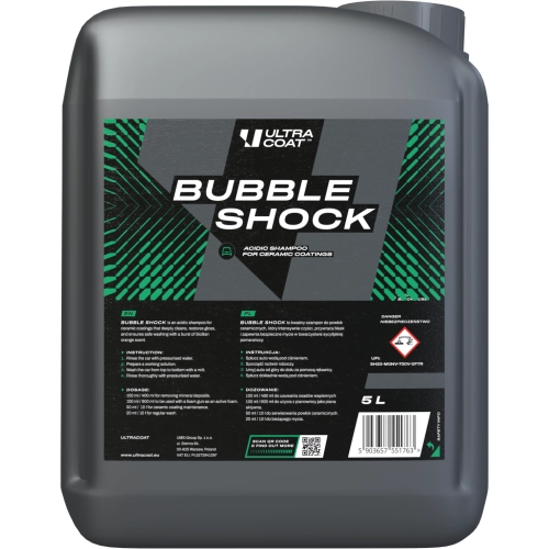 ULTRACOAT BUBBLE SHOCK 5L kwaśny szampon do mycia auta